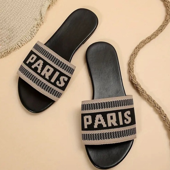 New Knit Single Band Slides - Picture 2 of 4